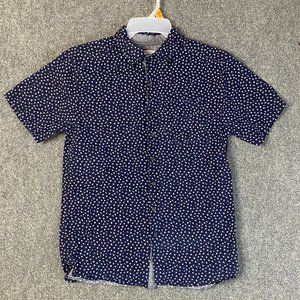Zak Brand Button Up Shirt Medium Men's Short Sleeve 100% Cotton M
